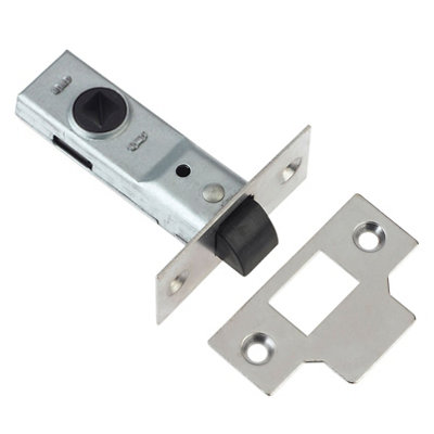 Diall Polished Chrome Effect Metal Tubular Mortice Latch (L)64Mm