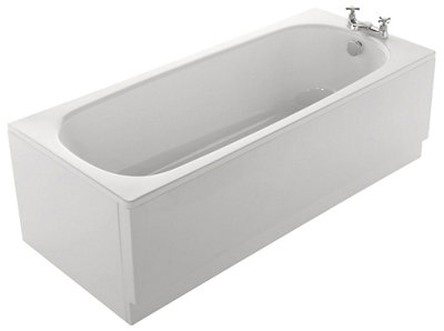 Cooke & Lewis White Conway Steel Rectangular Straight Bath (L)1700Mm (W)700Mm
