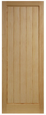 Fortia Unglazed Cottage Clear Pine Veneer Internal Timber Door, (H)1981Mm (W)838Mm (T)35Mm