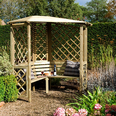 Blooma Chiltern Corner Arbour, (H)2100Mm (W)1580Mm (D)1580Mm - Assembly Service Included