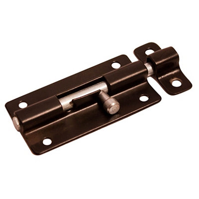 Blooma Black Steel Barrel Door Bolt (L)102Mm (W)40Mm
