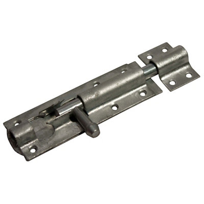 Blooma Galvanised Steel Barrel Door Bolt (L)102Mm (W)40Mm