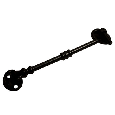 Blooma Black Antique Effect Cast Iron Cabin Hook, (L)204Mm