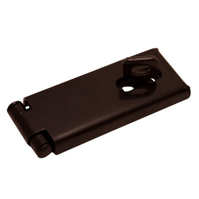 Blooma Black Steel Hasp & Staple, (L)114Mm (W)46Mm