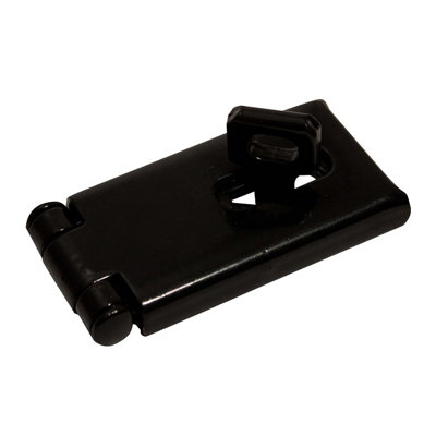 Blooma Black Steel Hasp & Staple, (L)89Mm (W)47Mm