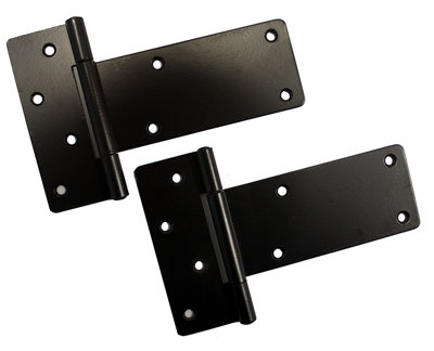 Blooma Black Powder-Coated Steel Tee Hinge (L)127Mm