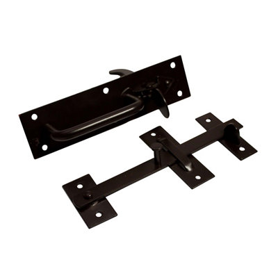 Blooma Suffolk Brown Steel Gate Latch, (L)45Mm