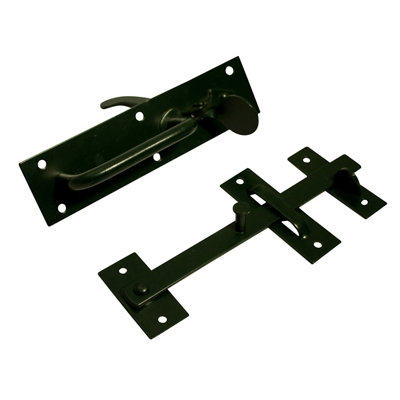 Blooma Suffolk Green Steel Gate Latch, (L)45Mm