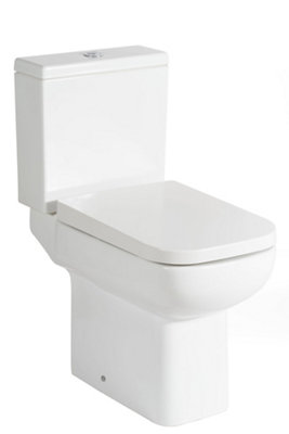 Cooke & Lewis Fabienne Alpine White Close-Coupled Toilet With Soft Close Seat