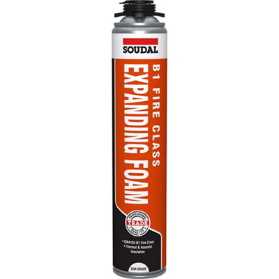 Soudal Trade B1 Fire-Rated Gun Grade Expanding Foam 750Ml