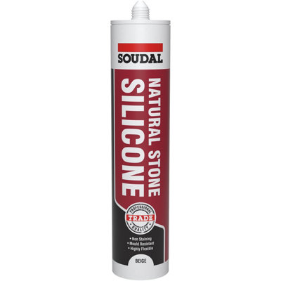 Soudal Grey Silicone-Based Tiles Sealant, 290Ml