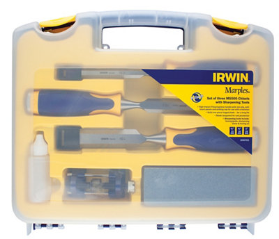 Irwin Blue/Yellow Marples 3 Piece Wood Chisel Set 10507931