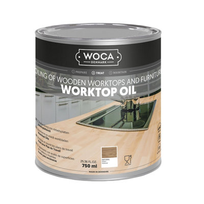 Woca Dk Natural Satin Worktop Oil, 750Ml