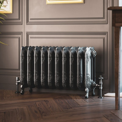 Terma Oxford Raw Metal Hydronic Horizontal Designer 2929Btu Radiator, (W)852Mm X (H)470Mm