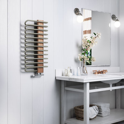 Terma Michelle Copper Hydronic Towel Warmer (W)400Mm X (H)780Mm