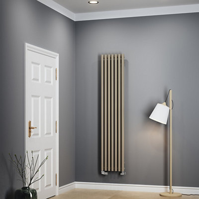 Terma Rolo Room Wgror180037 Kquauc01 Quartz Mocha Horizontal Or Vertical Designer 2734Btu Radiator, (W)370Mm X (H)1800Mm