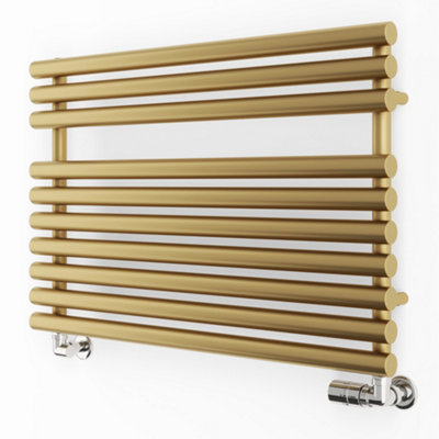Terma Rolo Brass Effect Flat Towel Warmer (W)900Mm X (H)590Mm