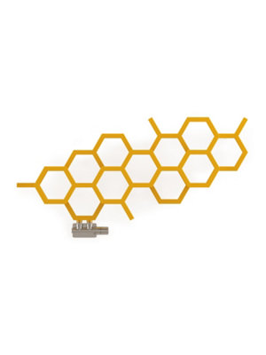 Terma Hex Matt Mustard Horizontal Designer Radiator, (W)1126Mm X (H)502Mm