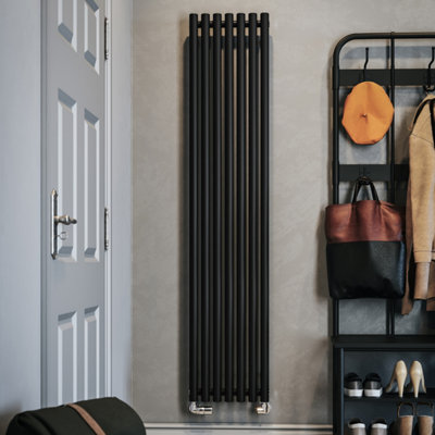 Terma Rolo Room Black Hydronic Horizontal Or Vertical Designer 2738Btu Radiator, (W)370Mm X (H)1800Mm