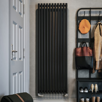 Terma Rolo Room Black Hydronic Horizontal Or Vertical Designer 4297Btu Radiator, (W)590Mm X (H)1800Mm