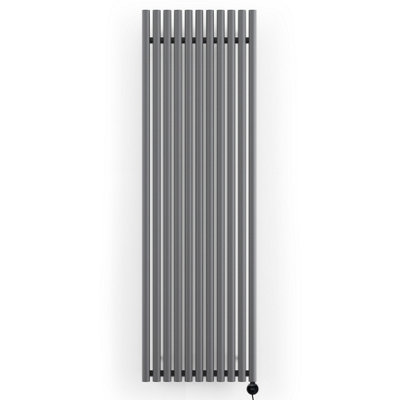 Terma 230V 1.5Kw Modern Grey Smart Vertical Oil-Filled Radiator (H) 2000mm X (W) 590mm
