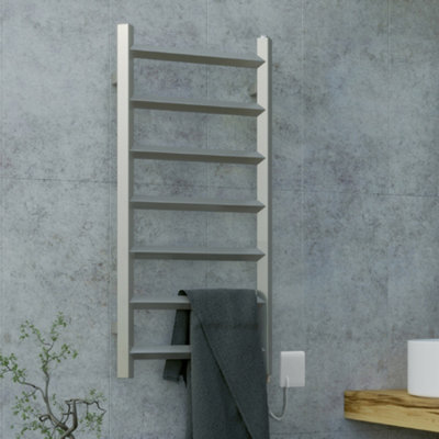 Terma Crystal Satin Sparkling Gravel Oil-Filled Electric Towel Radiator Sim Element (H) 840Mm X (W) 400Mm