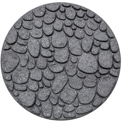 River Rock Stepping Stone - Grey - Size: 45cm - Eco Way - Wilko