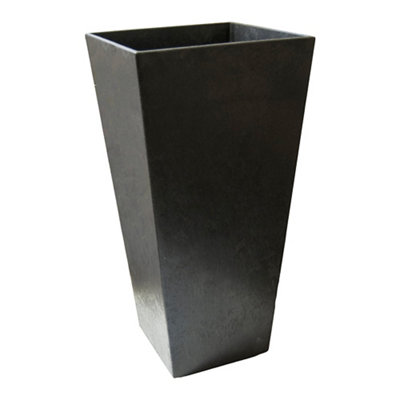 Primeur Sonata Slate Plain Square Plant Pot (Dia)35Cm