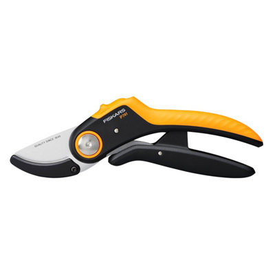 Fiskars Powerlever Black & Orange Anvil Secateurs (H) 20Mm X (W) 60Mm