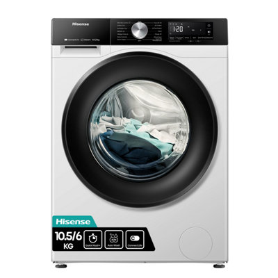 Hisense Wd3s1043bw3 10Kg/6Kg Freestanding Condenser Washer Dryer - White