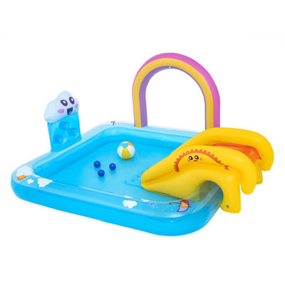 Bestway Rainbows & Rays Multicolour Rectangular Rainbow Pvc Water Play Centre With Slide