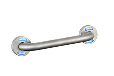 Evekare Led Silver Effect Curved Wall-Mounted Grab Rail (L)300Mm