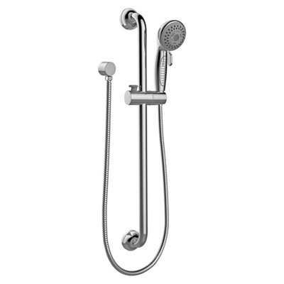 Evekare Chrome Effect 3-Spray Pattern Shower Riser Rail Kit