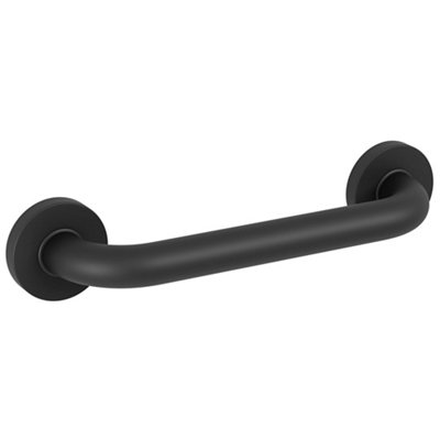 Evekare Comfort Grip Black Curved Wall-Mounted Grab Rail (L)300Mm