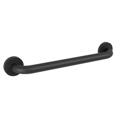 Evekare Comfort Grip Black Curved Wall-Mounted Grab Rail (L)450Mm