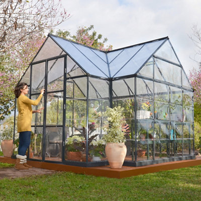 Palram - Canopia Victory Dark Grey 12X10 Greenhouse