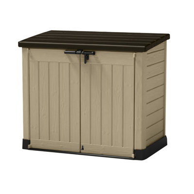 Keter Store It Out Max 1200L Resin Bin Storage - Beige Brown