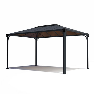 Palram - Canopia Martinique Grey Rectangular Gazebo, (W)4.3M (D)2.96M