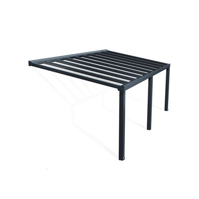 Palram - Canopia Stockholm Grey Patio Cover (H)3.4M (W)6.6M