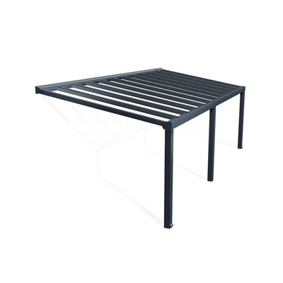 Palram - Canopia Stockholm Grey Patio Cover (H)3.4M (W)8.1M