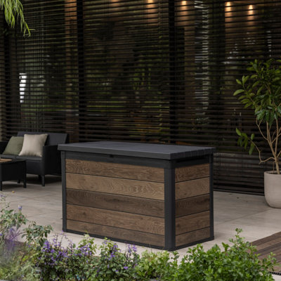 Keter Signature Decocoat Walnut 757L Garden Storage Box (H)900Mm (W)1517Mm