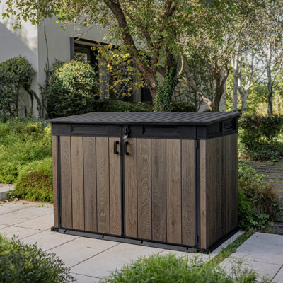 Keter Signature Decocoat 2020L Resin 6X3ft Garden Storage - Walnut