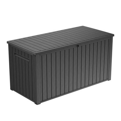 Keter Lineus 643L Resin Garden Storage Box - Grey