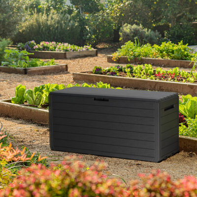 Keter Atlas 270L Polypropylene Garden Storage Box - Grey