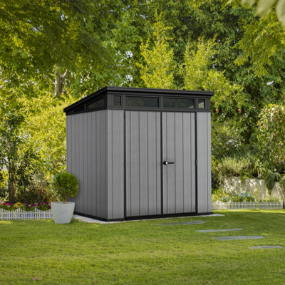 Keter Artisan 7X7 Ft Resin 2 Door Shed With Floor & 6 Windows