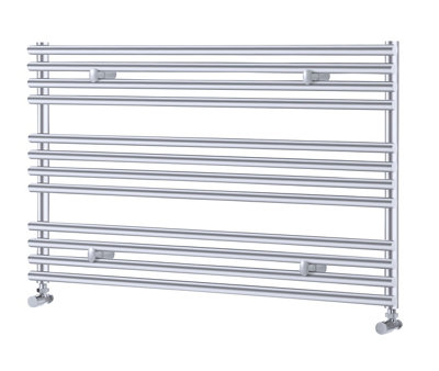 Heating Style Iridio Chrome Effect Horizontal Designer Radiator, (W)1000mm X (H)600mm