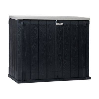 Toomax Anthracite and Grey Extra Large Garden Storage Box - Size: 1270L - Wilko