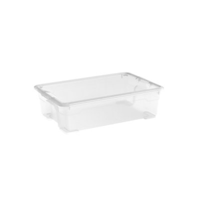 Curver R Box Clear 25L Medium Stackable Storage Box With Lid