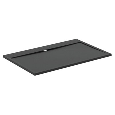 Ideal Standard Ultraflat S I.life Matt Jet Black Rectangular Universal Shower Tray (L)1400Mm (W)900Mm (H) 30Mm