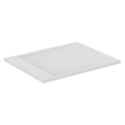 Ideal Standard Ultraflat S I.life Matt Pure White Rectangular End Drain Universal Shower Tray (L)1000Mm (W)800Mm (H) 30Mm